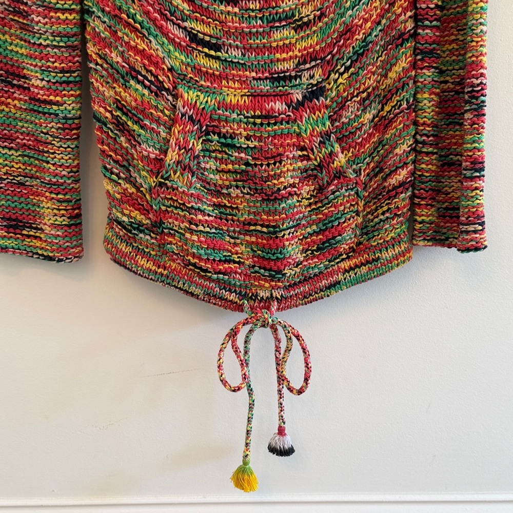 Chloé Multicolor Striped Wool Knit Sweater Rainbow Crewneck Pullover - Picture 4 of 6